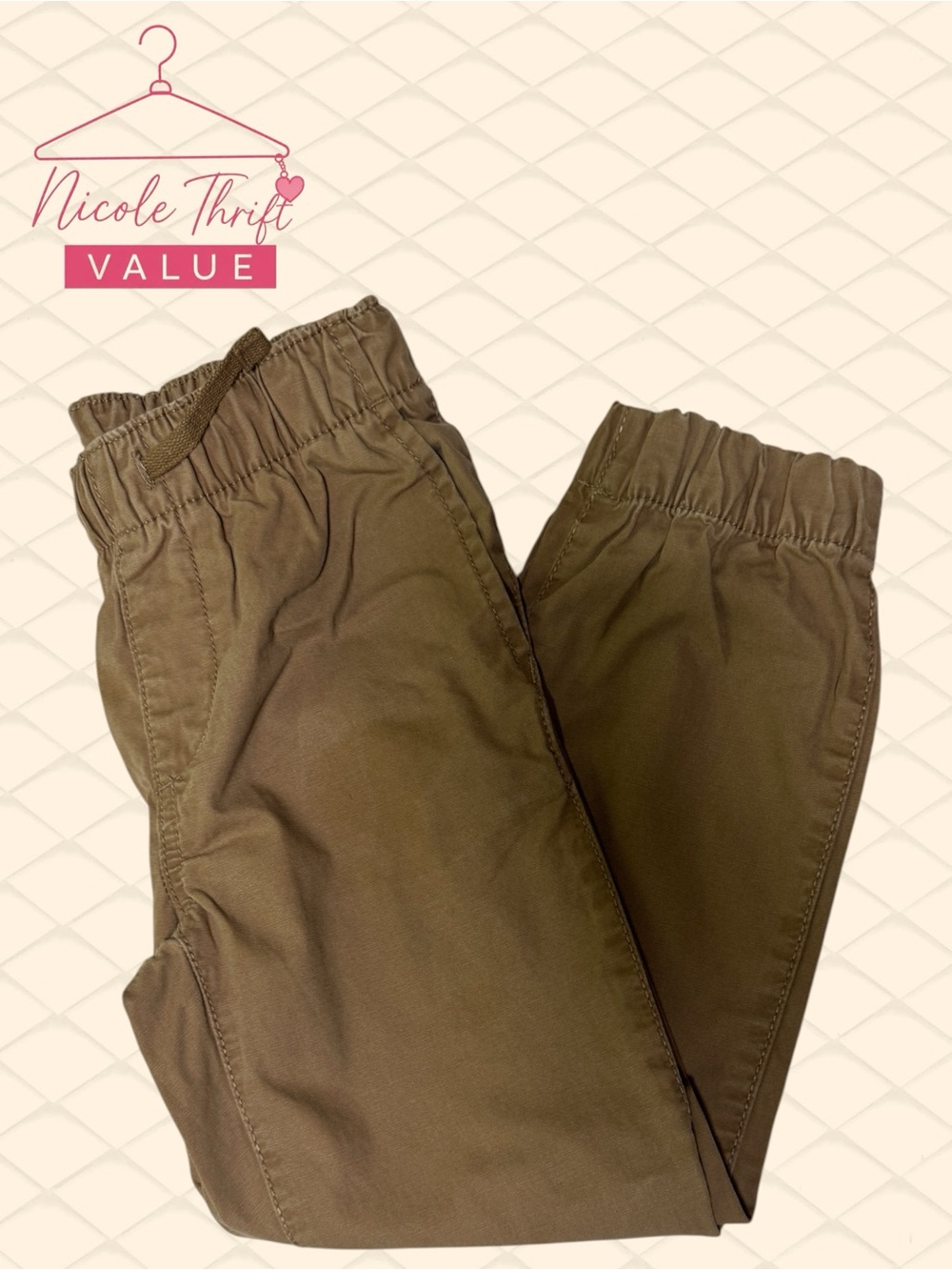 Gap Kids Boys Khaki Jogger Pants Size S | Nicole Thrift Value